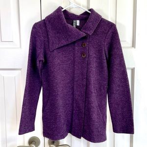 Ibex 100% merino wool purple Reese tunic sweater XS